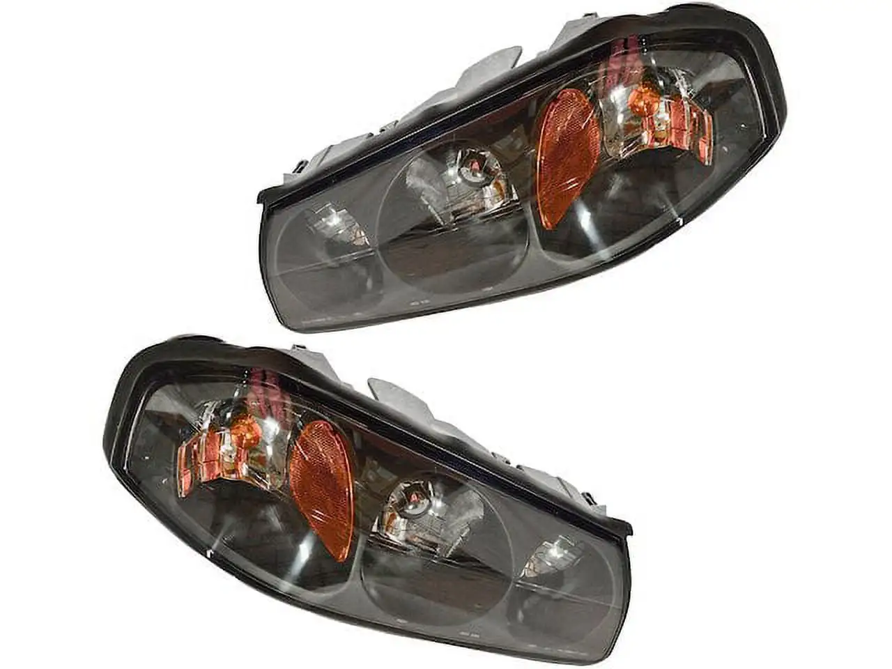 Headlight Assembly Set of 2 - Compatible with 2000 - 2004 Chevy Impala (Up To 2/06/2004 Production Date) 2001 2002 2003