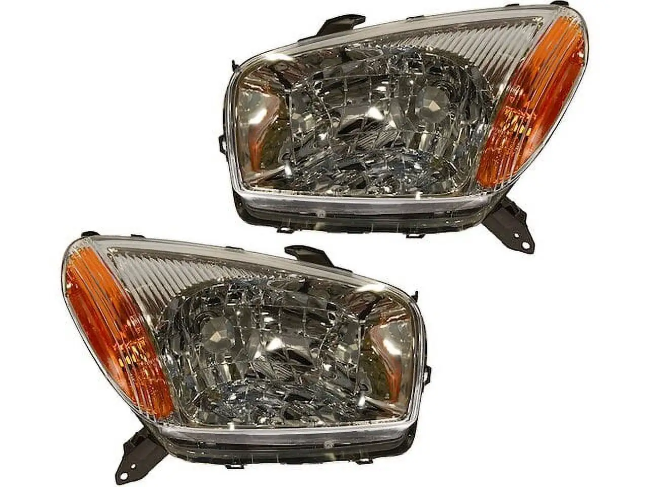 Headlight Assembly - Set of 2 - Compatible with 2001 - 2003 Toyota RAV4 2002