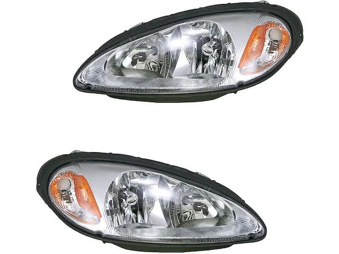 Headlight Assembly - Set of 2 - Compatible with 2001 - 2005 Chrysler PT Cruiser 2002 2003 2004