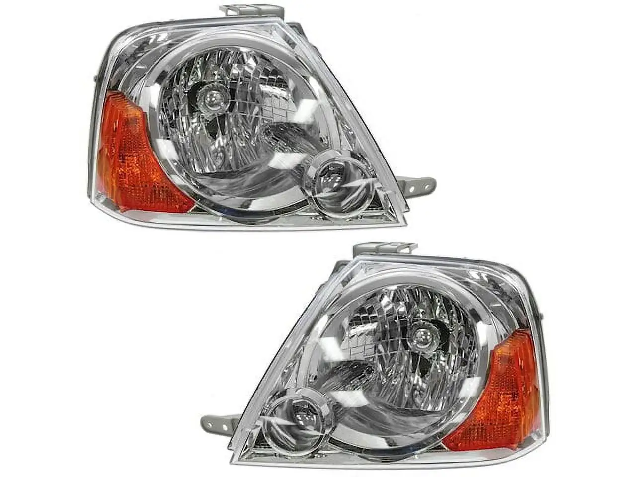 Headlight Assembly - Set of 2 - Compatible with 2004 - 2006 Suzuki XL-7 2005