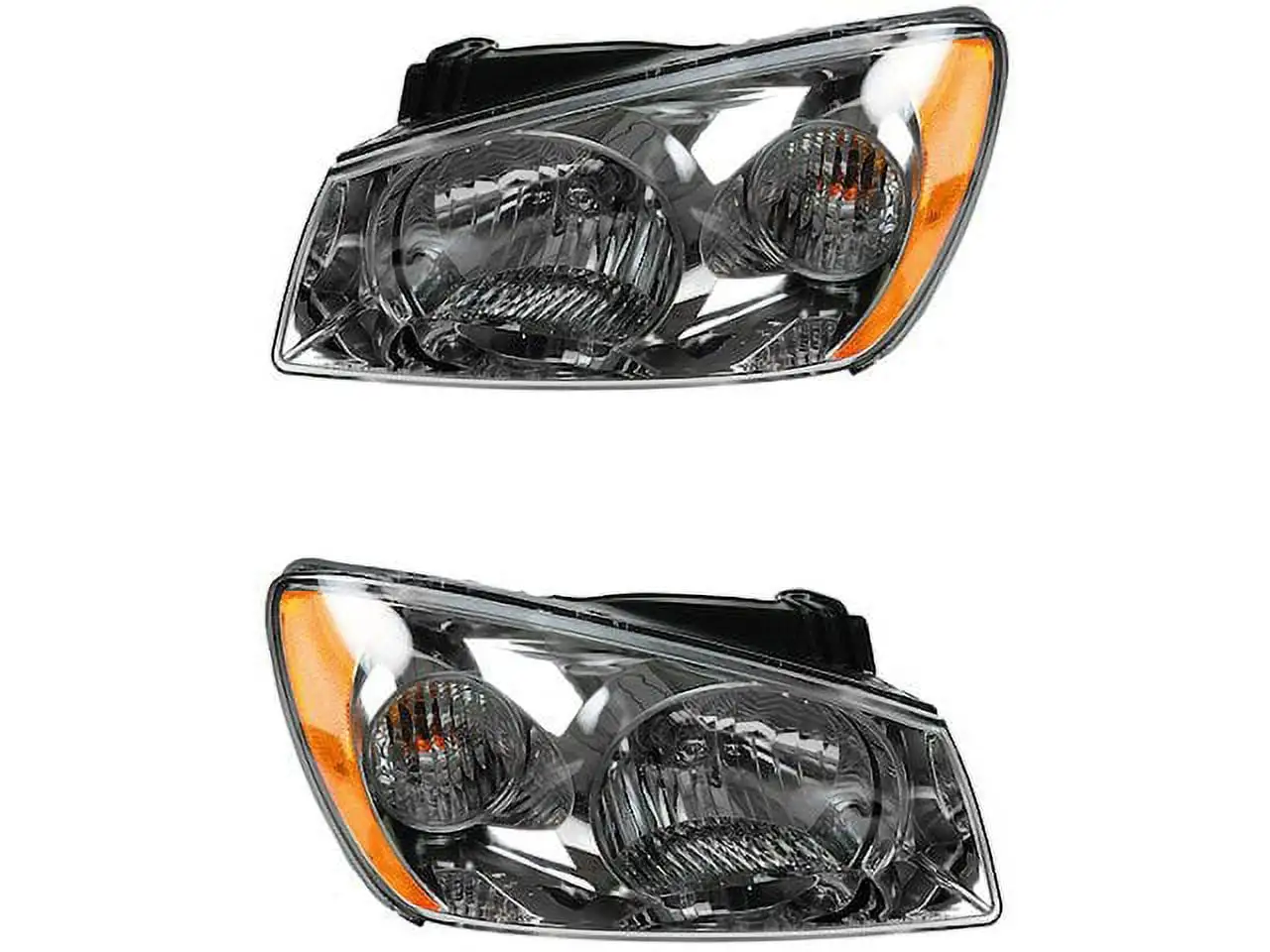 Headlight Assembly Set of 2 - Compatible with 2005 - 2006 Kia Spectra SX Sedan 4-Door