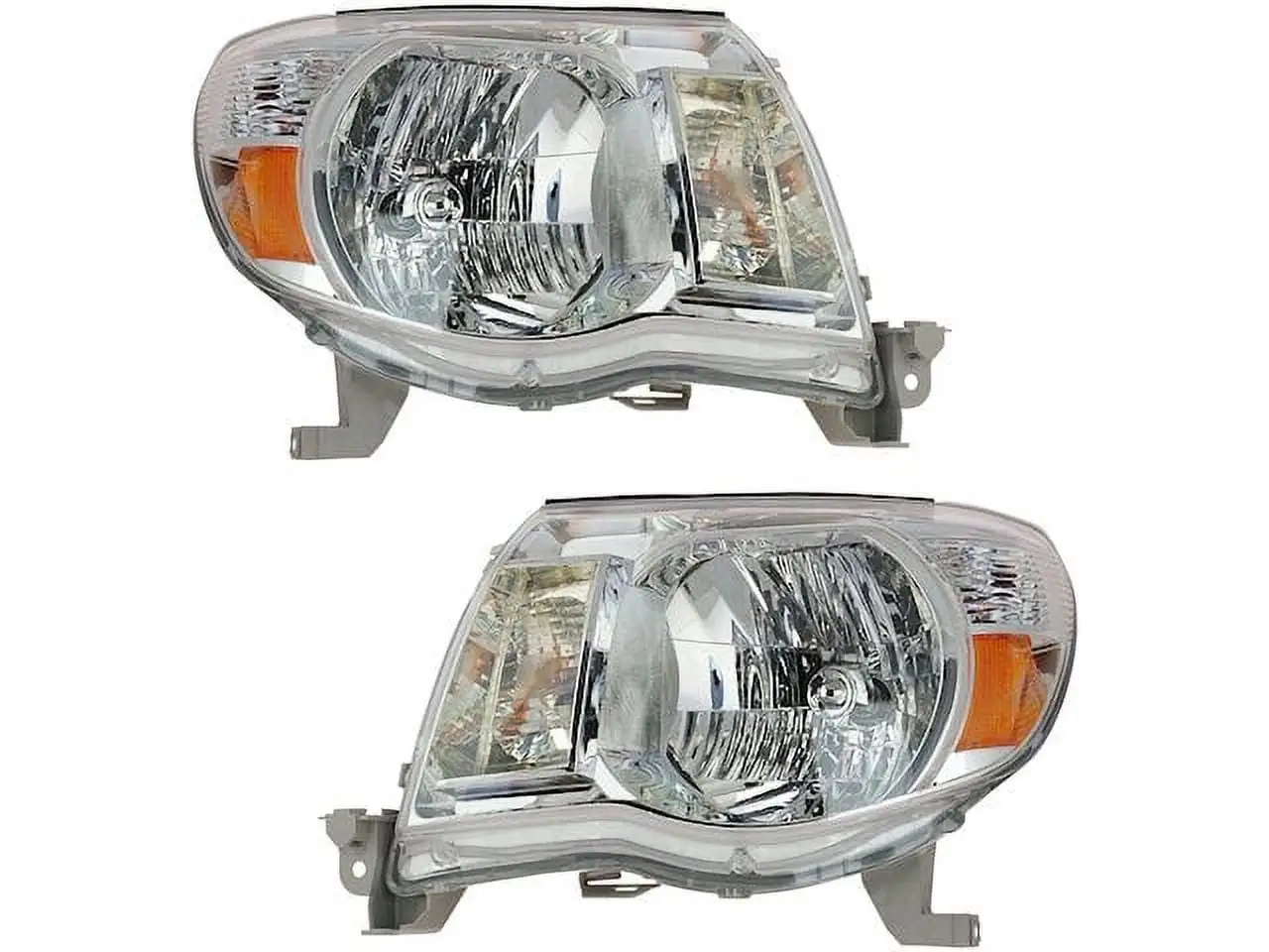 Headlight Assembly Set of 2 - Compatible with 2005 - 2011 Toyota Tacoma without Sport Package 2006 2007 2008 2009 2010