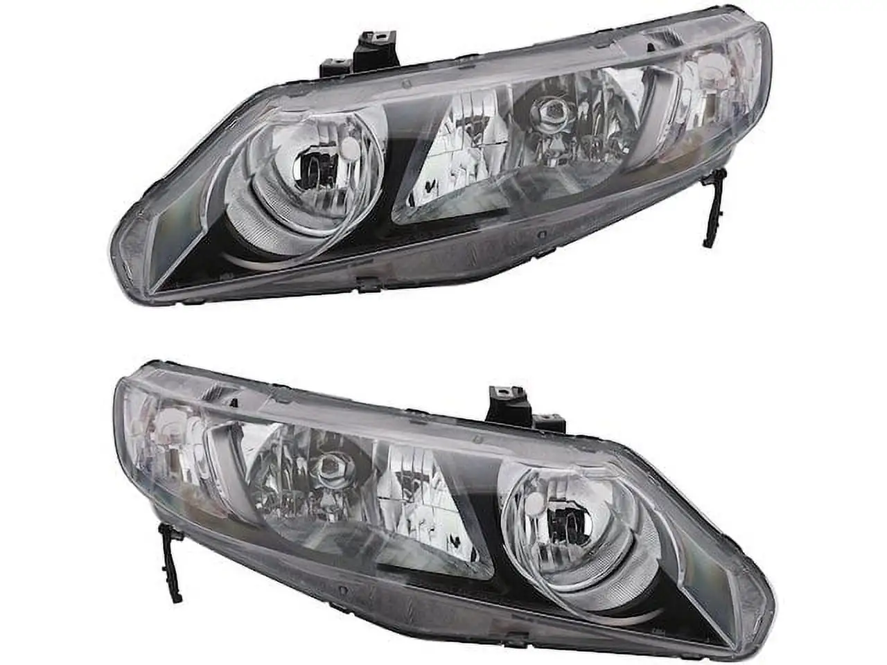 Headlight Assembly Set of 2 - Compatible with 2006 - 2011 Honda Civic Hybrid 4 Door 2007 2008 2009 2010