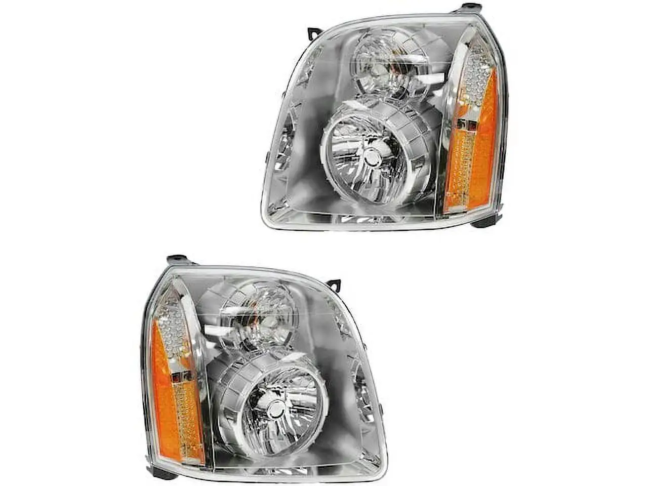 Headlight Assembly Set of 2- Compatible with 2007 - 2014 GMC Yukon XL 1500 Denali 2008 2009 2010 2011 2012 2013