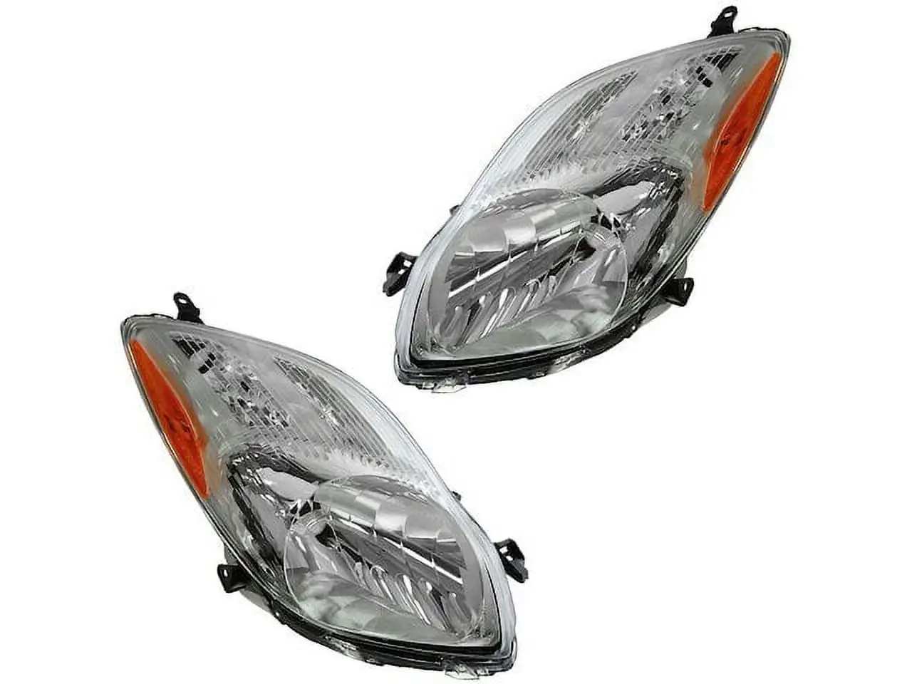 Headlight Assembly Set of 2 - Compatible with 2009 - 2011 Toyota Yaris Hatchback 2010