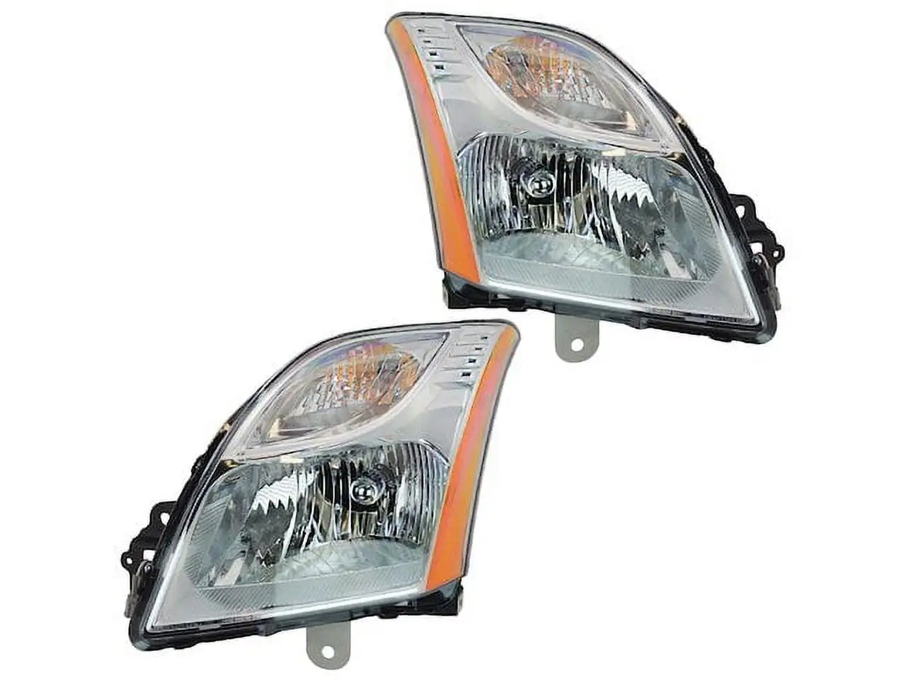 Headlight Assembly Set of 2 - Compatible with 2010 - 2012 Nissan Sentra 2.0L 4-Cylinder (Excluding SR Models) 2011