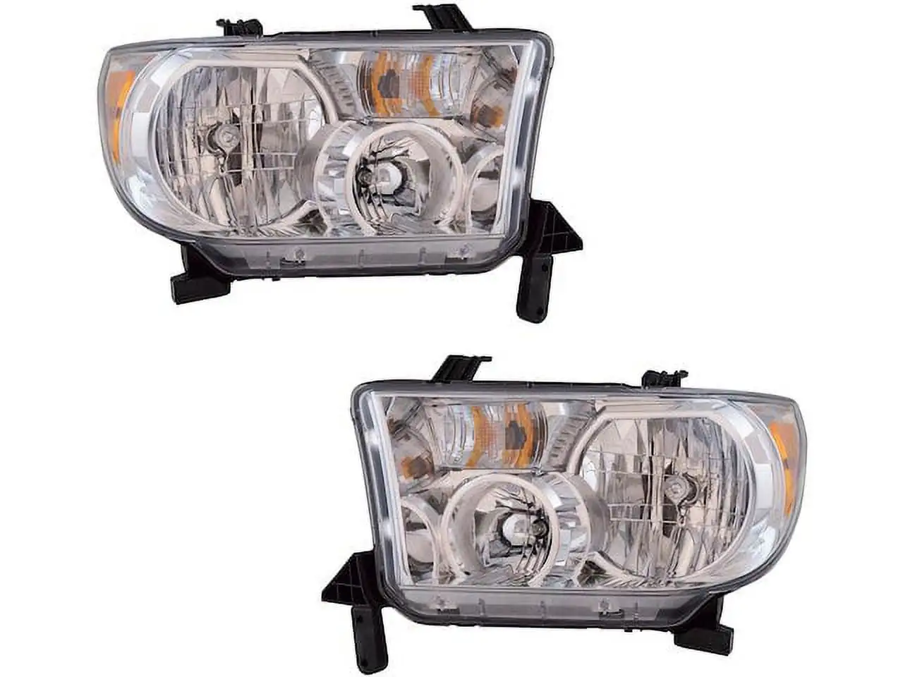 Headlight Assembly Set of 2 - Compatible with 2010 - 2013 Toyota Tundra (with Automatic Leveling Headlights) 2011 2012