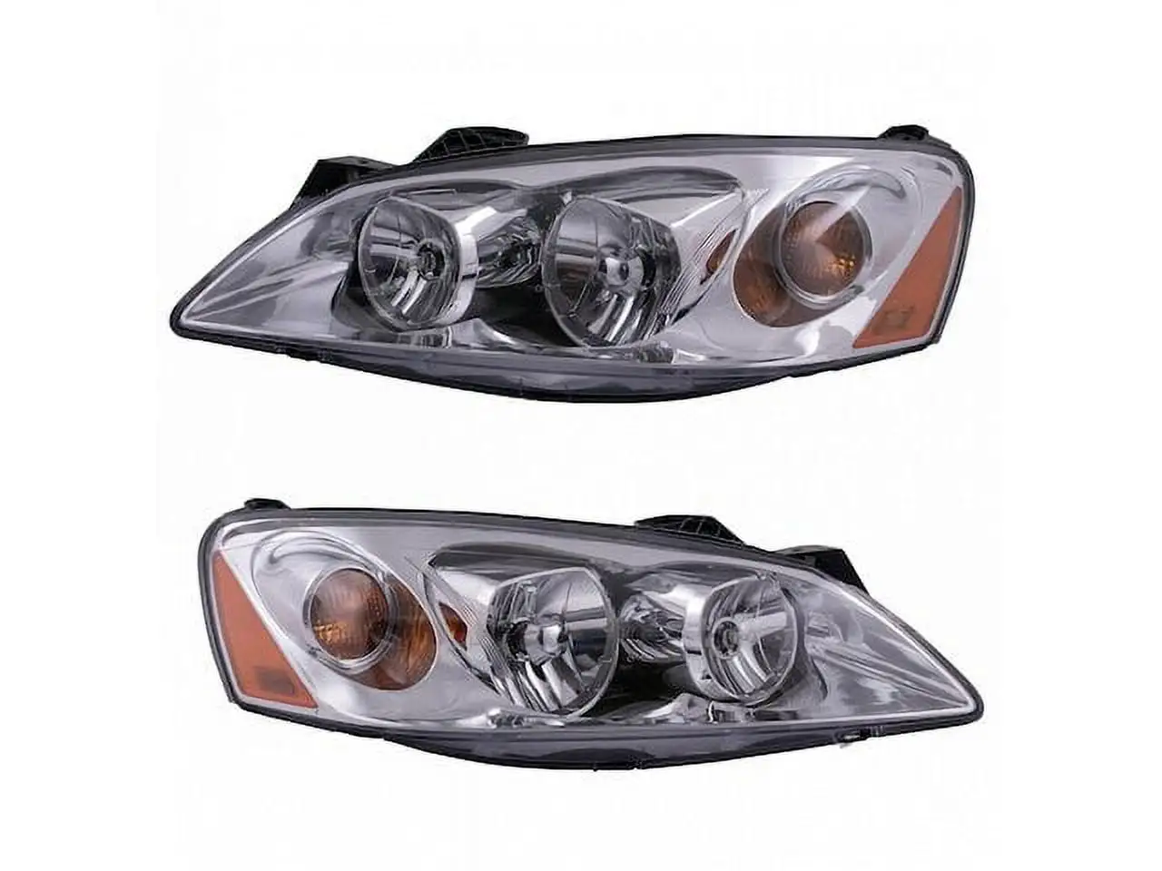 Headlight Assembly Set of 2 - with Amber Turn Signal - Compatible with 2005 - 2010 Pontiac G6 2006 2007 2008 2009