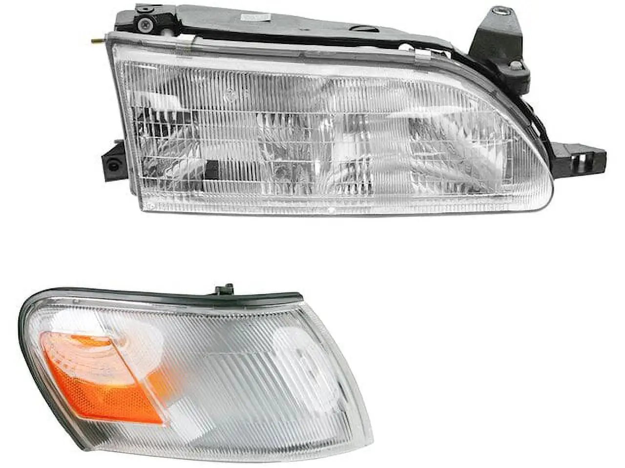 Headlight Assembly and Parking Light Kit 2 Piece - Compatible with 1993 - 1997 Toyota Corolla FWD 1994 1995 1996