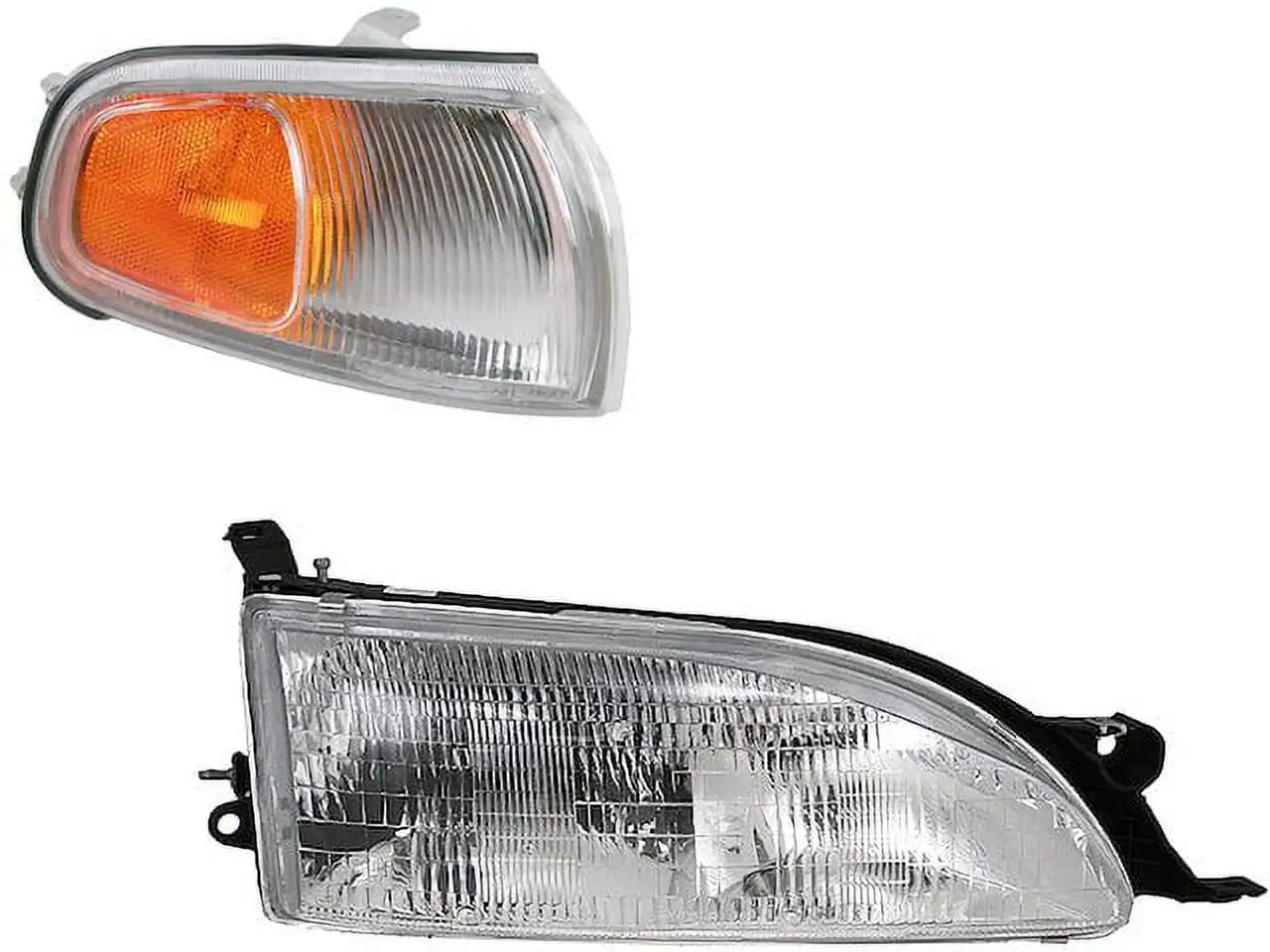 Headlight Assembly and Parking Light Kit 2 Piece - Compatible with 1995 - 1996 Toyota Camry