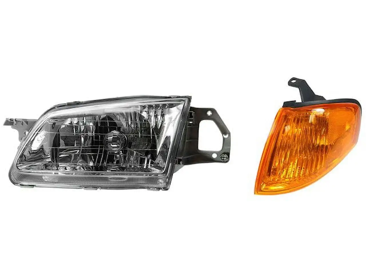 Headlight Assembly and Parking Light Kit 2 Piece - Compatible with 1999 - 2000 Mazda Protege