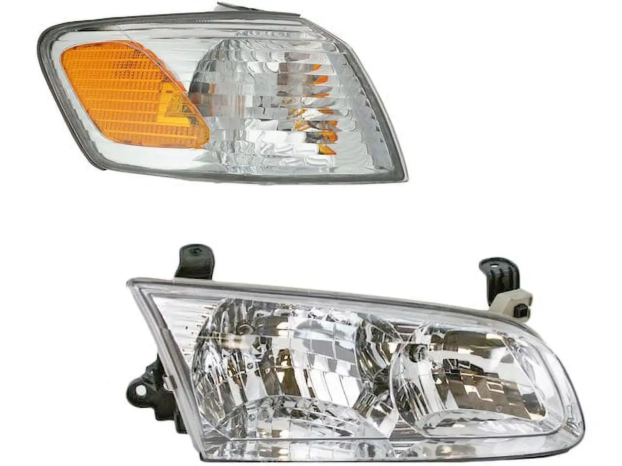 Headlight Assembly and Parking Light Kit 2 Piece - Compatible with 2000 - 2001 Toyota Camry