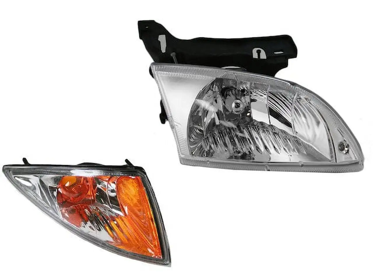 Headlight Assembly and Parking Light Kit 2 Piece - Compatible with 2000 - 2002 Chevy Cavalier 2001