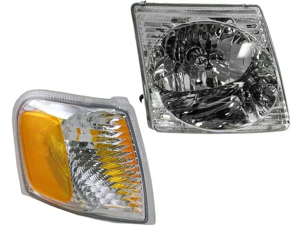 Headlight Assembly and Parking Light Kit 2 Piece - Compatible with 2001 - 2003 Ford Explorer Sport 2002