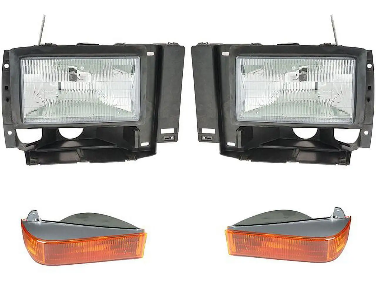 Headlight Assembly and Parking Light Kit - 4 Piece - Compatible with 1989 - 1992 Ford Ranger 1990 1991