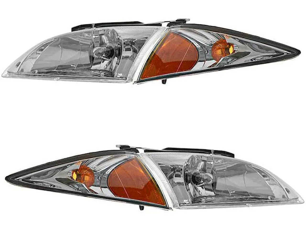 Headlight Assembly and Parking Light Kit - 4 Piece - Compatible with 2000 - 2002 Chevy Cavalier 2001