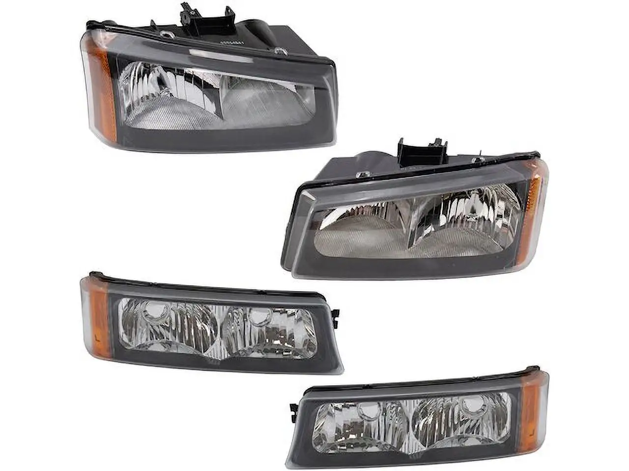 Headlight Assembly and Parking Light Kit - 4 Piece - Compatible with 2003 - 2006 Chevy Silverado 1500 2004 2005