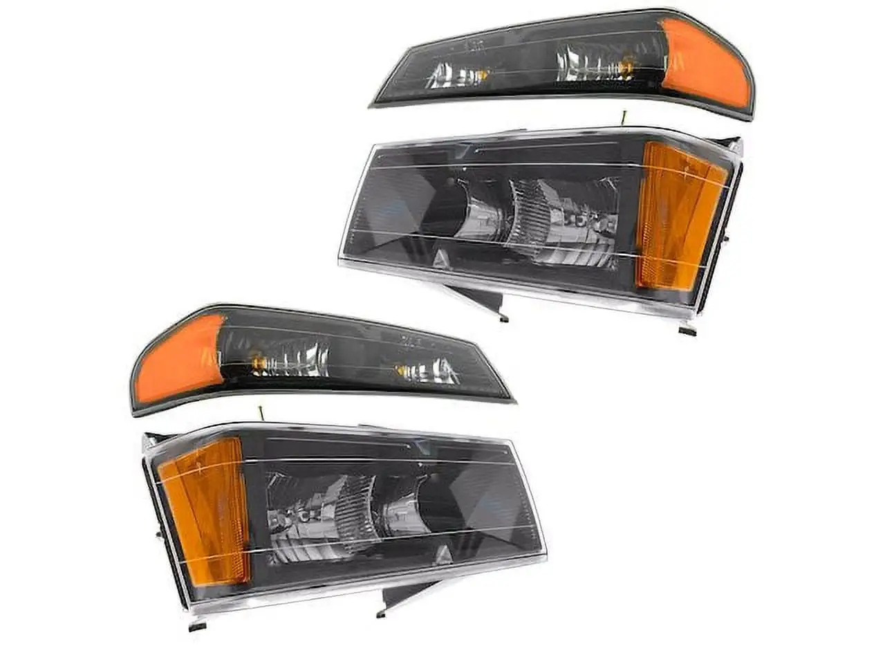 Headlight Assembly and Parking Light Kit 4 Piece - Compatible with 2004 - 2012 Chevy Colorado 2005 2006 2007 2008 2009 2010 2011