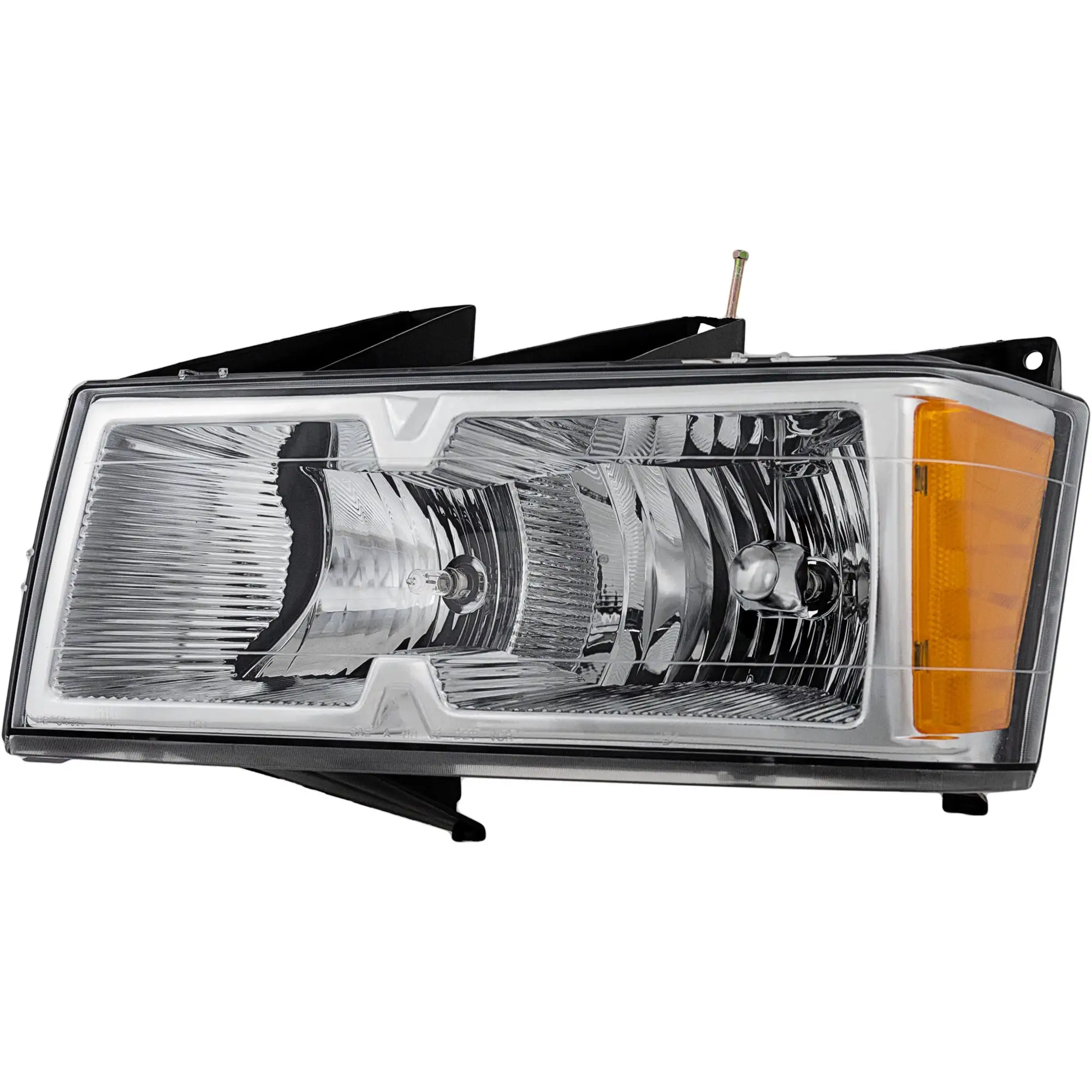 Headlight Compatible with CHEVROLET COLORADO 05-08 LH Assembly Halogen Chrome Interior w/Xtreme Edition Pkg.