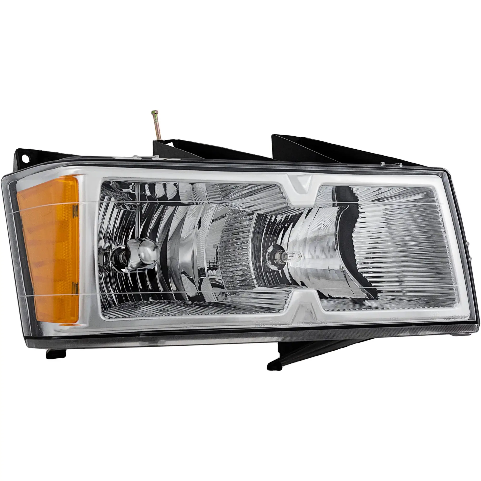 Headlight Compatible with CHEVROLET COLORADO 05-08 RH Assembly Halogen Chrome Interior w/Xtreme Edition Pkg.