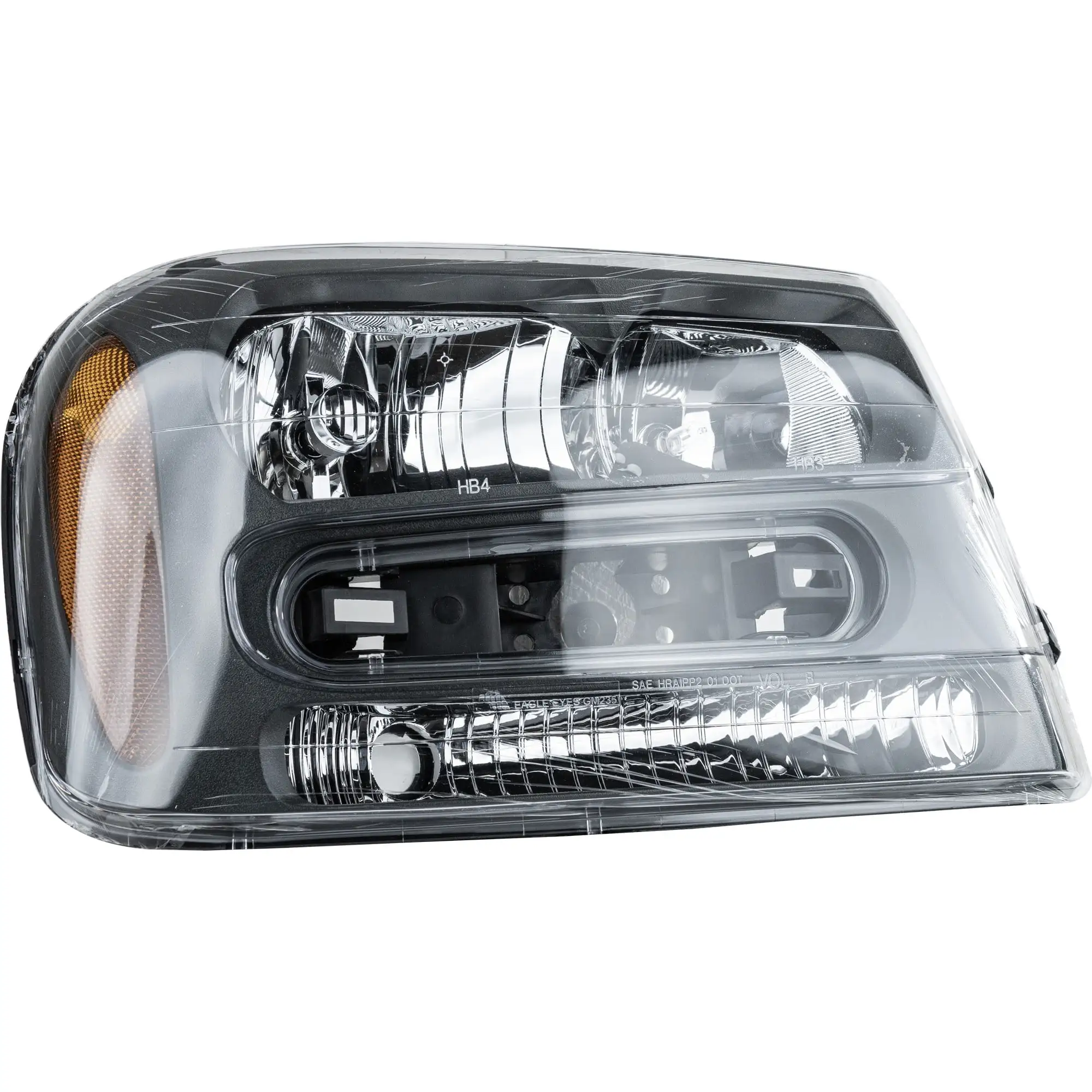 Headlight Compatible with CHEVROLET TRAILBLAZER 02-09 RH Composite Assembly Halogen (06-09 LS/SS Models)