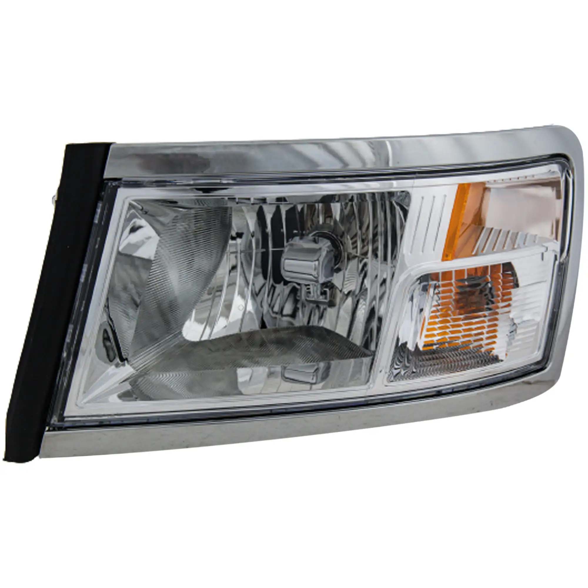 Headlight Compatible with DODGE DAKOTA 2008-2011 LH Assembly Halogen Chrome Interior