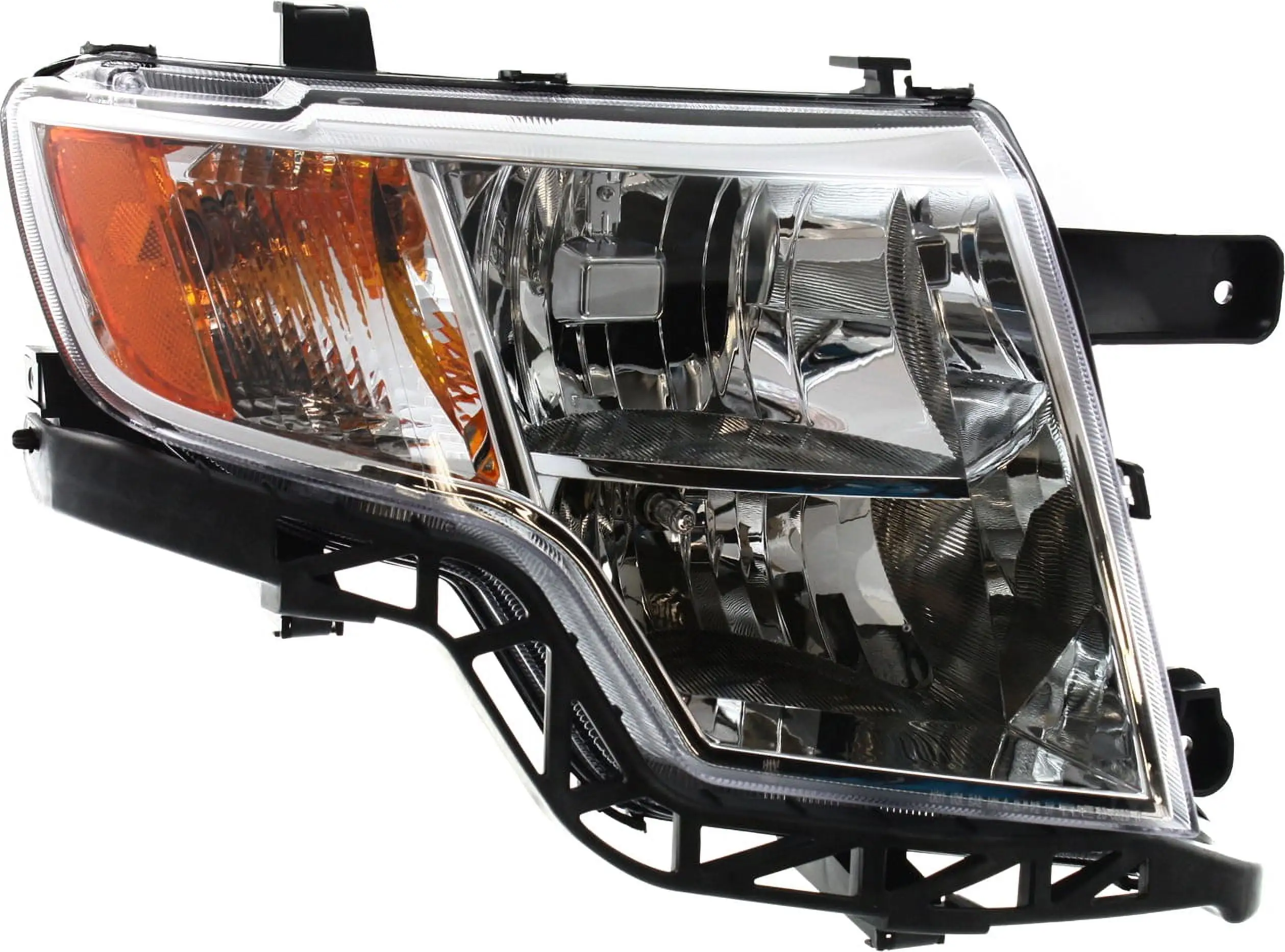 Headlight Compatible with FORD EDGE 2007-2010 RH Assembly Halogen Chrom Interior - CAPA