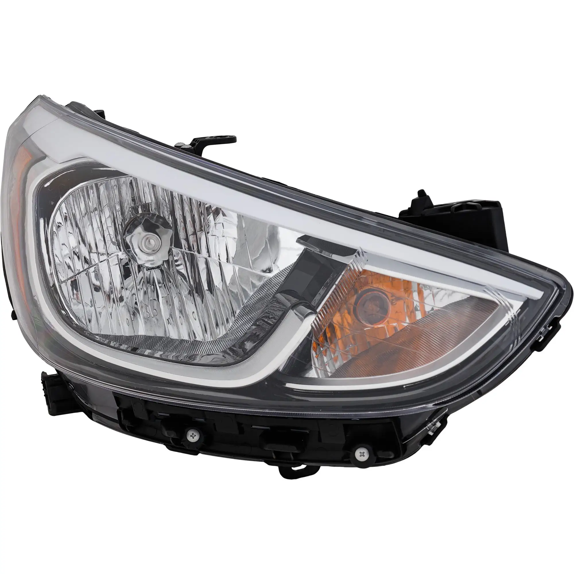 Headlight Compatible with HYUNDAI ACCENT 2015-2017 RH Assembly Halogen Standard Type Hatchback/Sedan