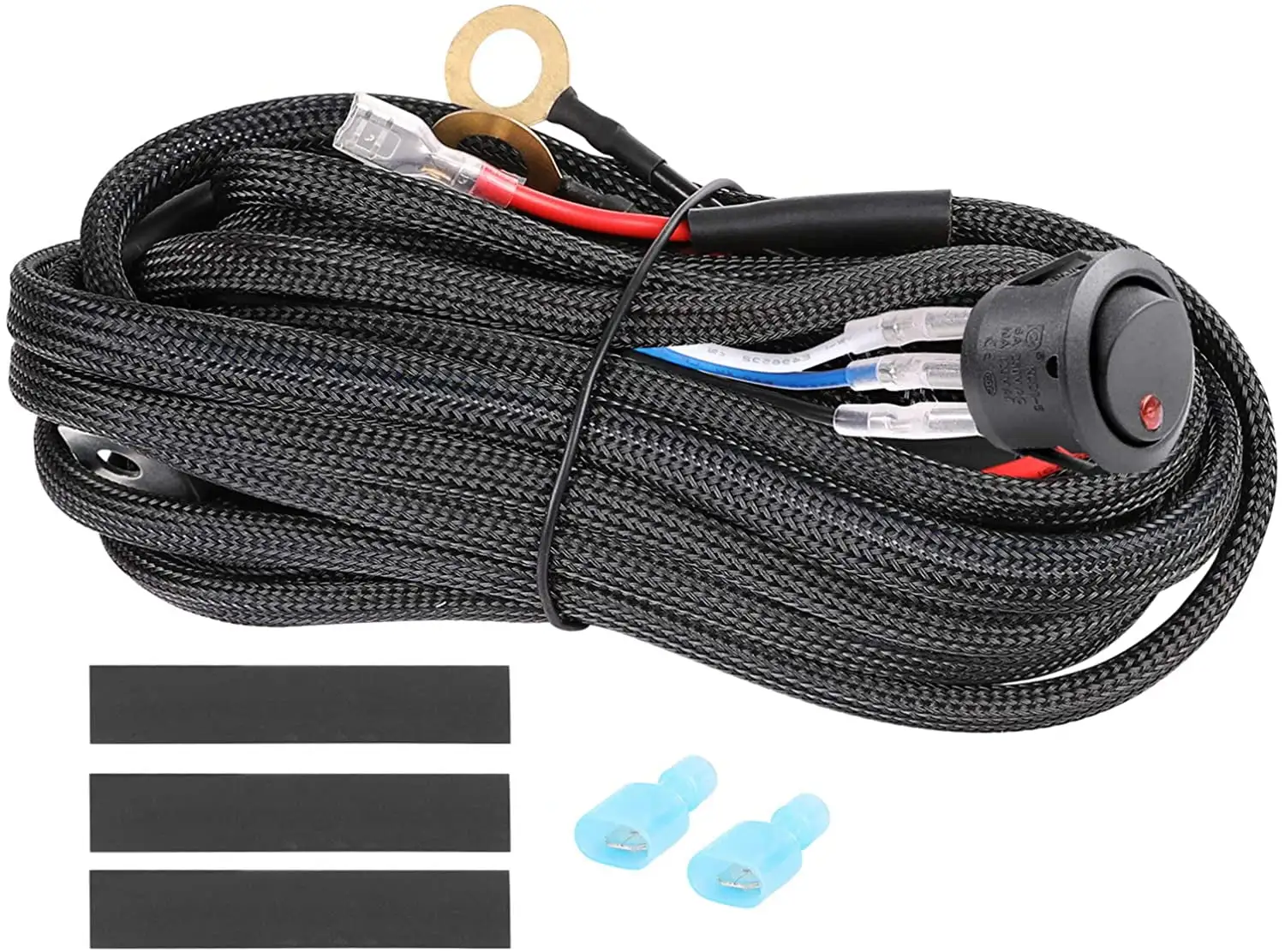 Heavy Duty Wiring Harness Kit 1-Lead OFFROADTOWN For LED Work Light Bar