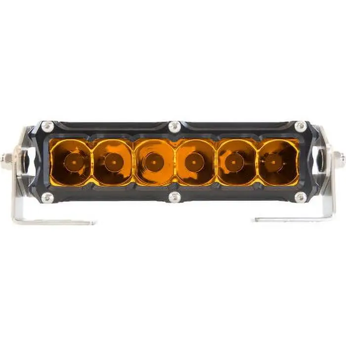 Heretic Studio 50605 6-Series Light Bar - 6in. (7in. x 2in. x 1.5in.) - Black Spot Light with Amber Lens