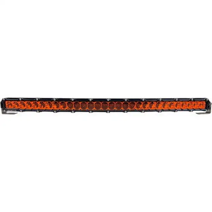 Heretic Studio 53011 6-Series Light Bar - 30in. (34in. x 2in. x 1.5in.) - Black Spot Light - Curved with Amber Lens