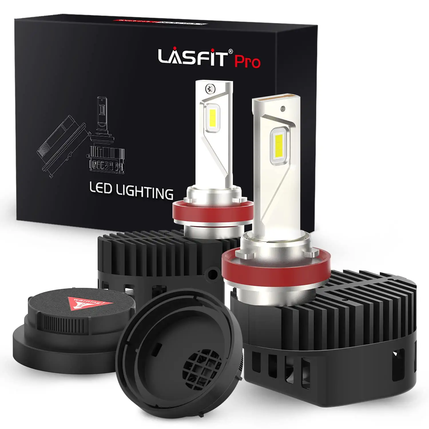 LASFIT - for 2017-2021 SE33 Jeep - Grand Cherokee H11 LED Bulbs. Custom Lights. 50000+ Hour Lifespan. Plug and Play. 10000lm/set. 2 Years Warranty. 2pcs