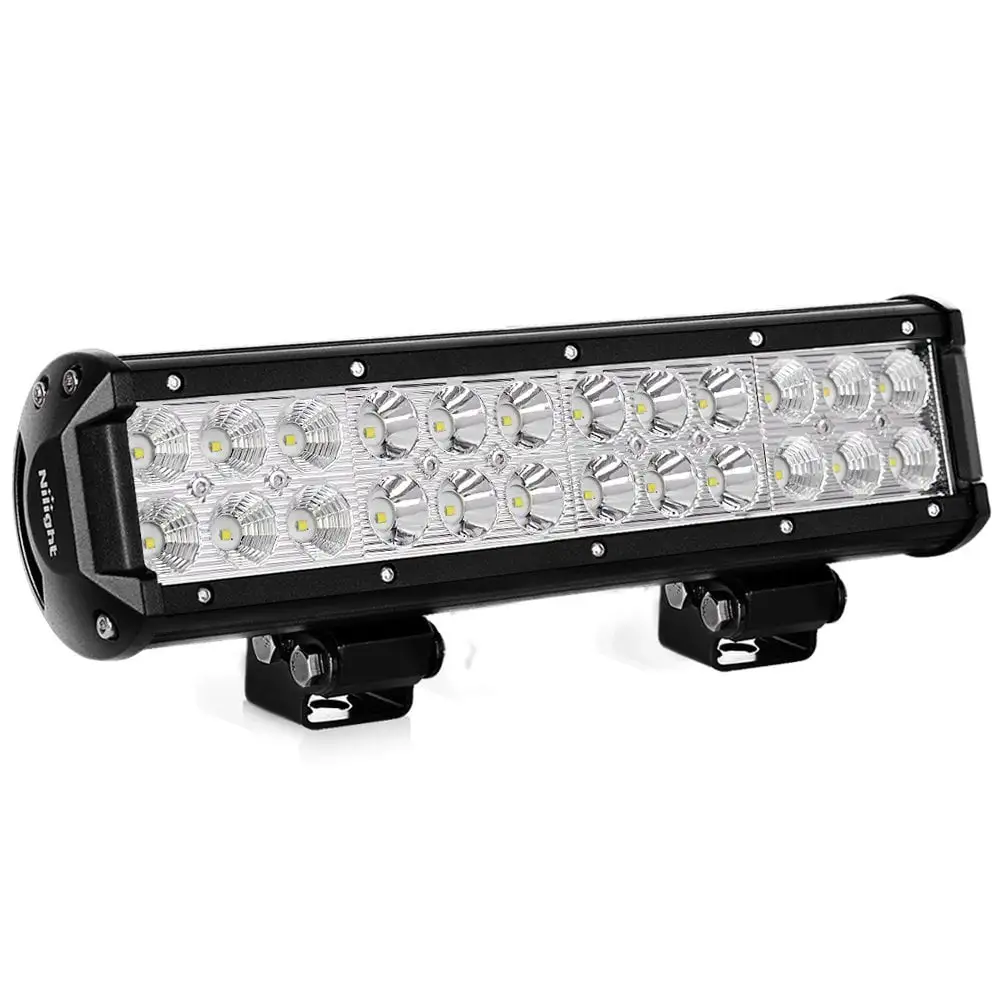 LED Light Bar Nilight 12 Inch 72W LED Work Light Spot Flood Combo LED Lights Led Bar Driving Fog Lights Jeep Off Road Lights Boat Lighting .2 Years Warranty