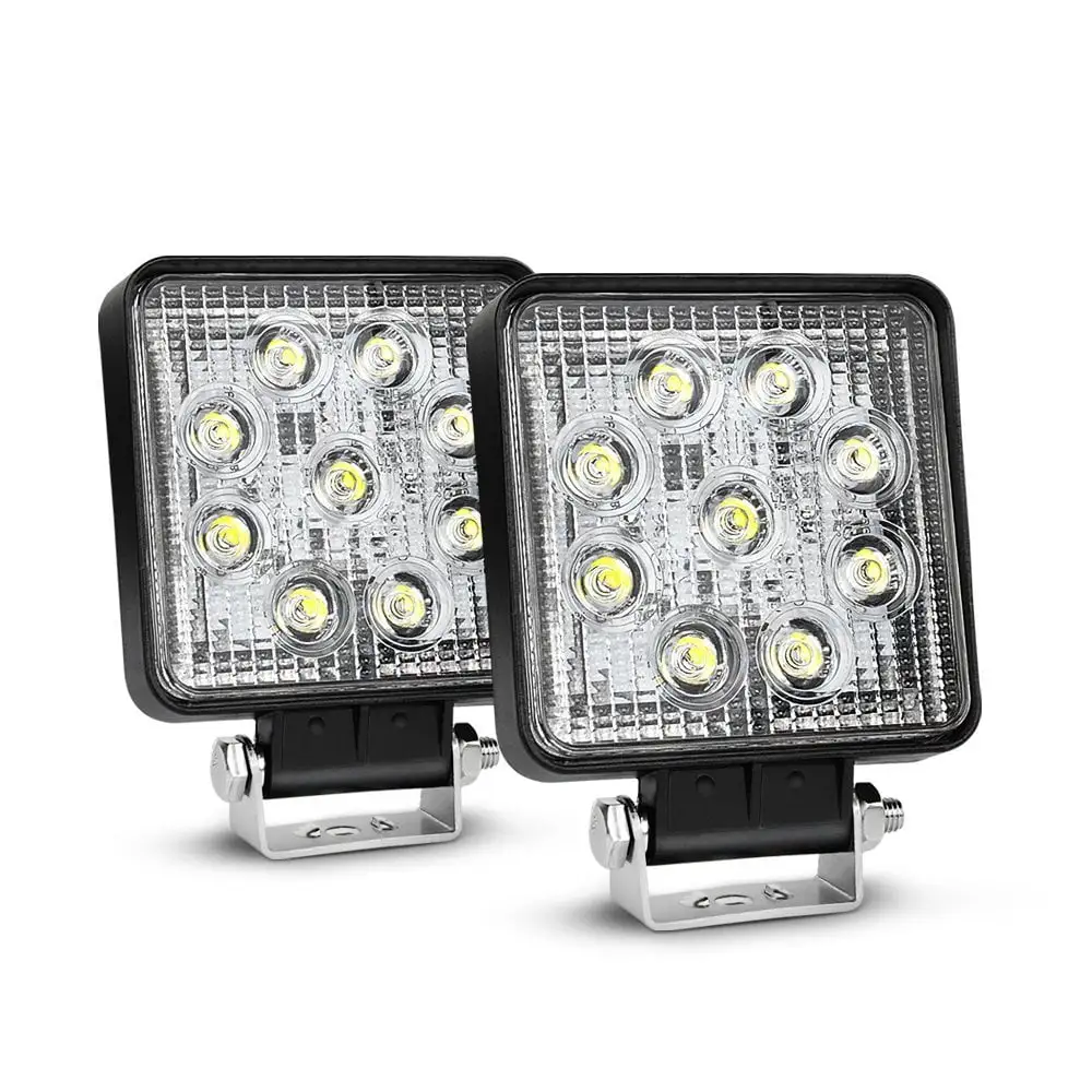 LED Light Bar Nilight NI15E-27W LED Work Light 2PCS 4.2 27w 3000LM Spot Fog Light Off Road Lights Running Lights Boat Lights Driving Lights Led Work Light SUV Jeep Lamp.2 Years Warranty