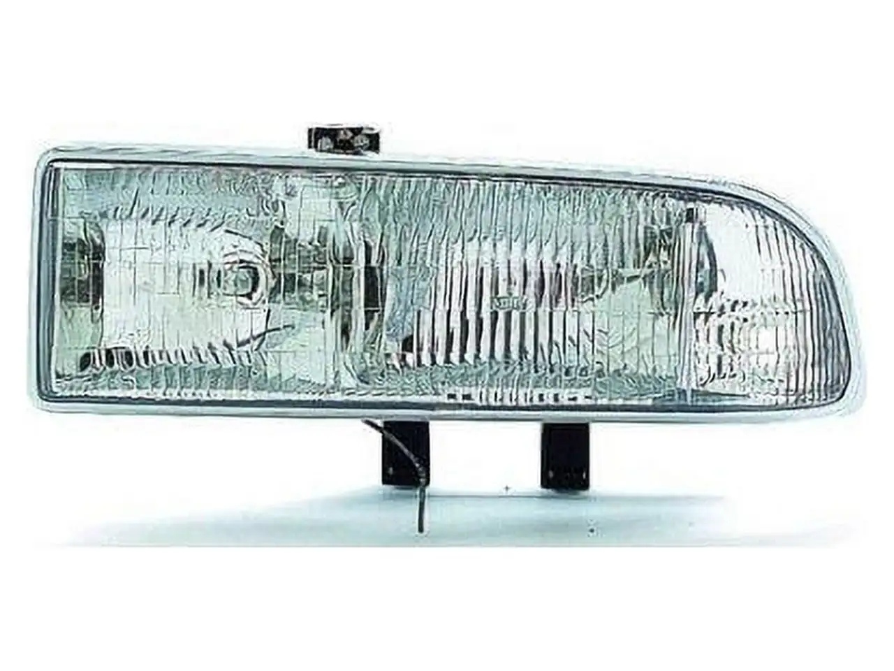 Left Driver Side Composite Headlight Assembly - with Chrome Trim - Compatible with 1998 - 2004 Chevy S10 1999 2000 2001 2002 2003