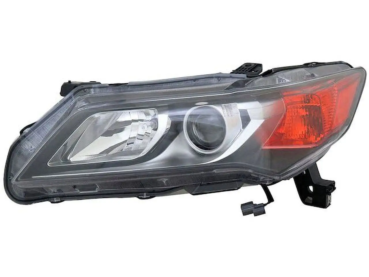 Left Driver Side Halogen Headlight Assembly - Clear. Amber - Compatible with 2013 - 2015 Acura ILX Sedan 2014