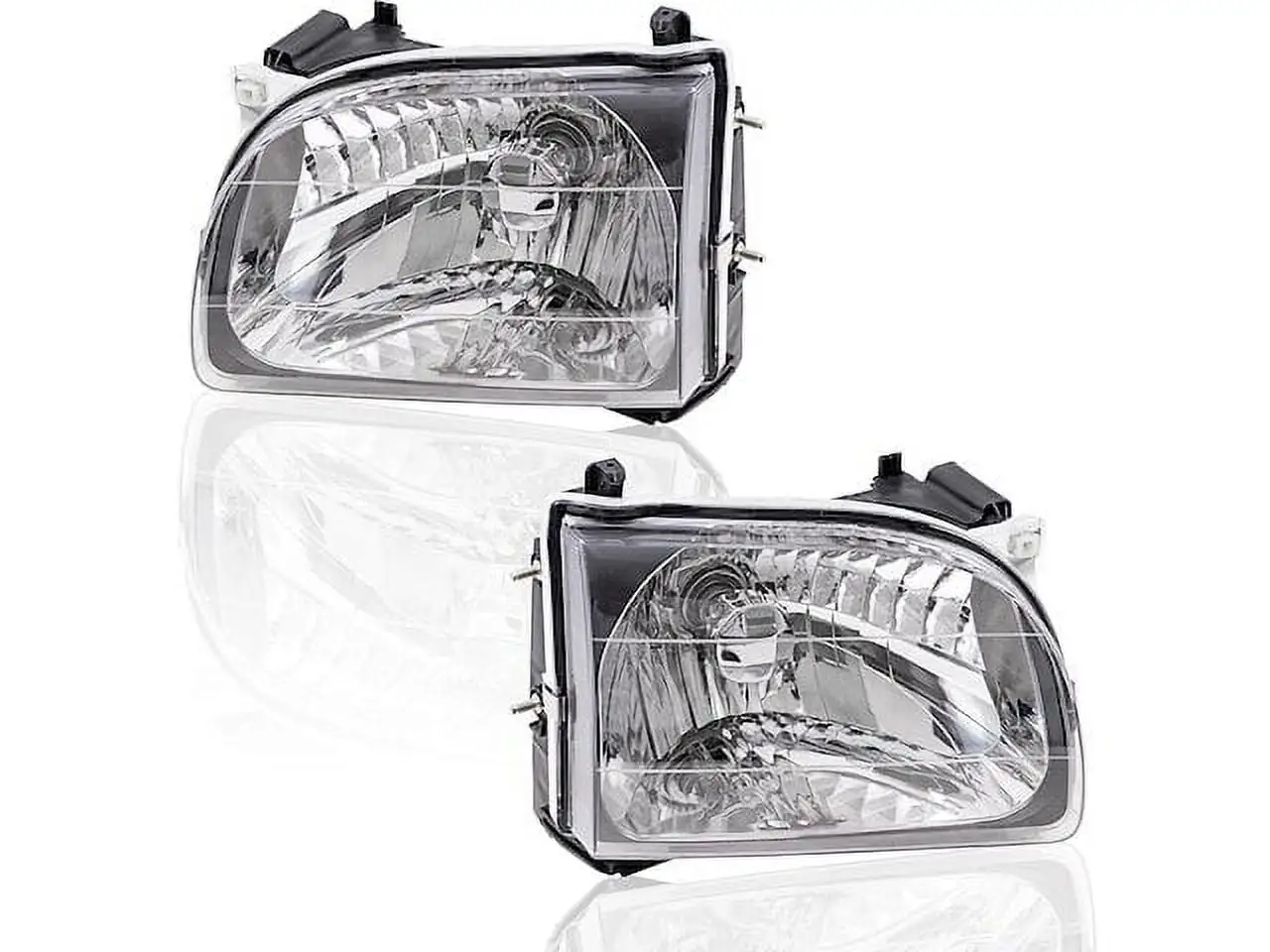 Left Driver Side Halogen Headlight Assembly - Set of 2 - Compatible with 2001 - 2004 Toyota Tacoma 2002 2003