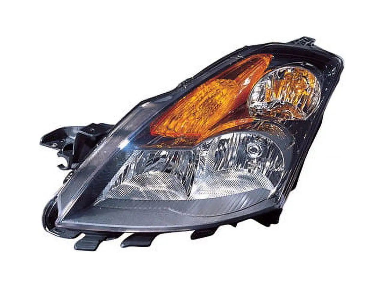 Left Driver Side Halogen Headlight Assembly - with Dark Gray Bezel - Compatible with 2007 - 2009 Nissan Altima 2008