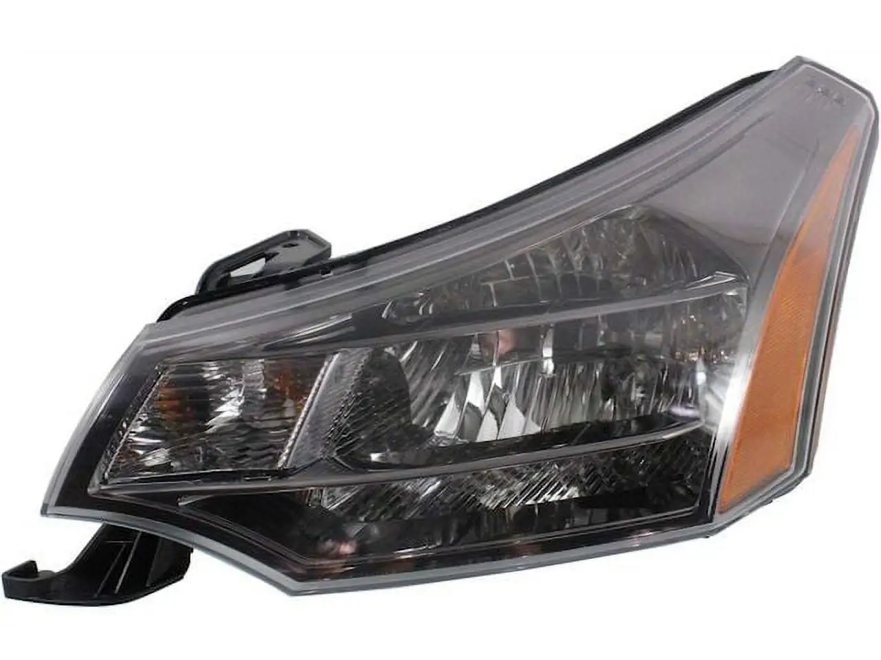 Left Driver Side Headlight Assembly - Black / Chrome Trim - Compatible with 2009 - 2011 Ford Focus (Coupe and 2010-2011 SES Sedan)