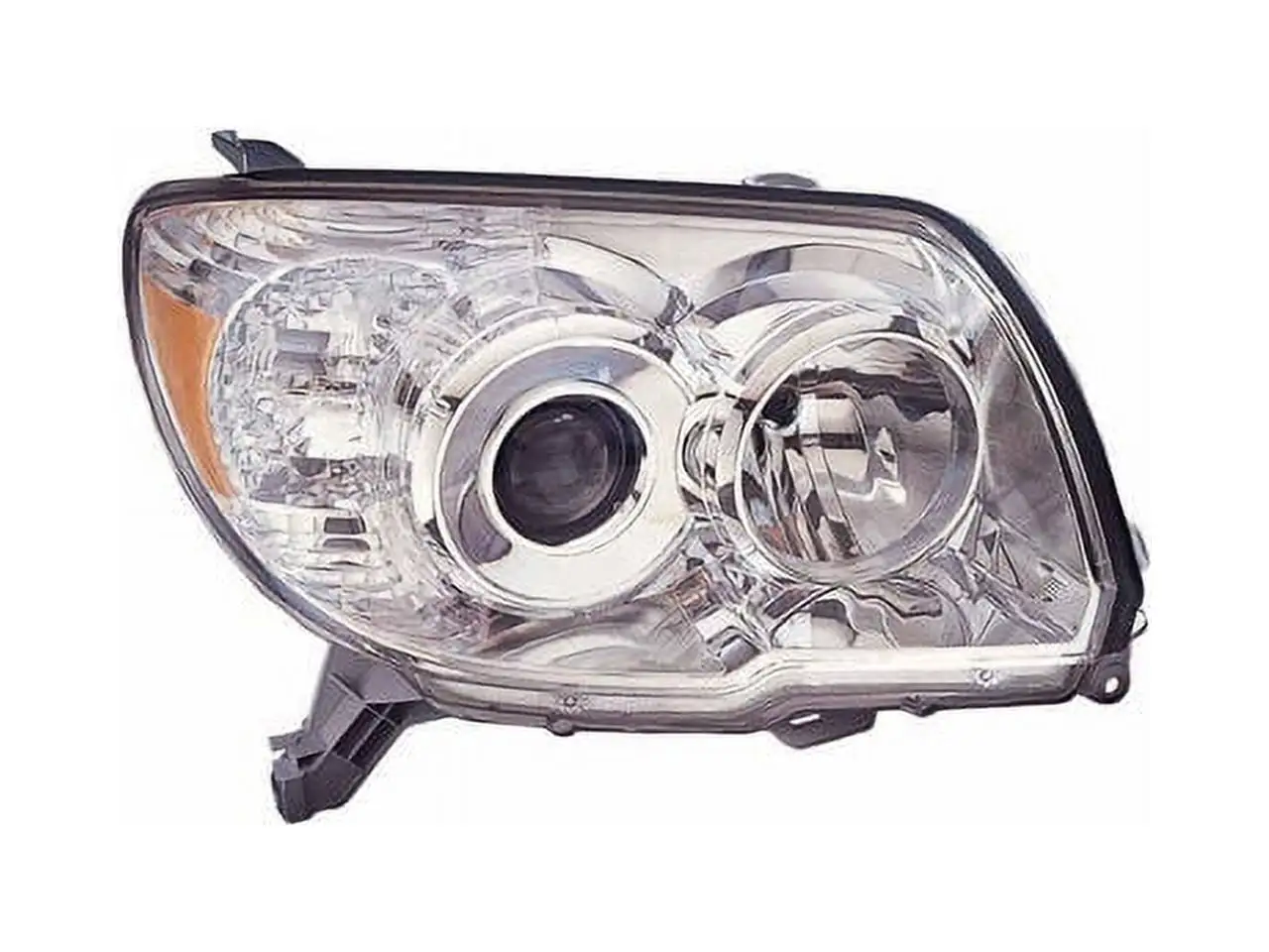 Left Driver Side Headlight Assembly - Clear with Chrome - Compatible with 2006 - 2009 Toyota 4Runner 2007 2008