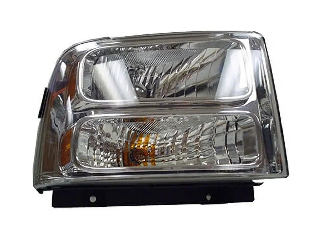 Left Driver Side Headlight Assembly - Silver Bezel - Compatible with 2005 - 2007 Ford F-350 Super Duty without Hrly-Dvsn Package (From 12/7/2004) 2006