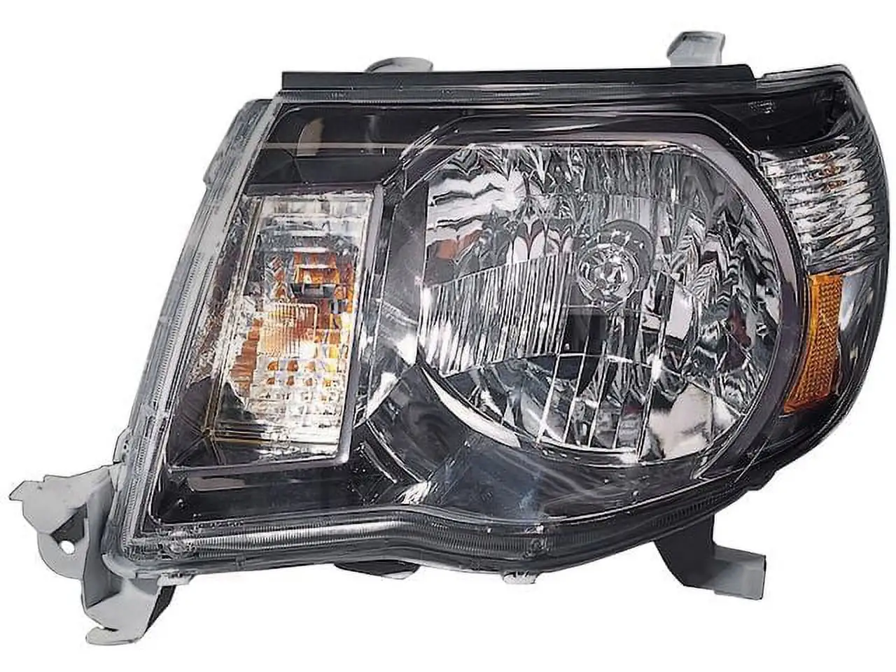 Left Driver Side Headlight Assembly - Smoked Style - Compatible with 2005 - 2011 Toyota Tacoma 4WD RWD (with Sport Package) 2006 2007 2008 2009 2010