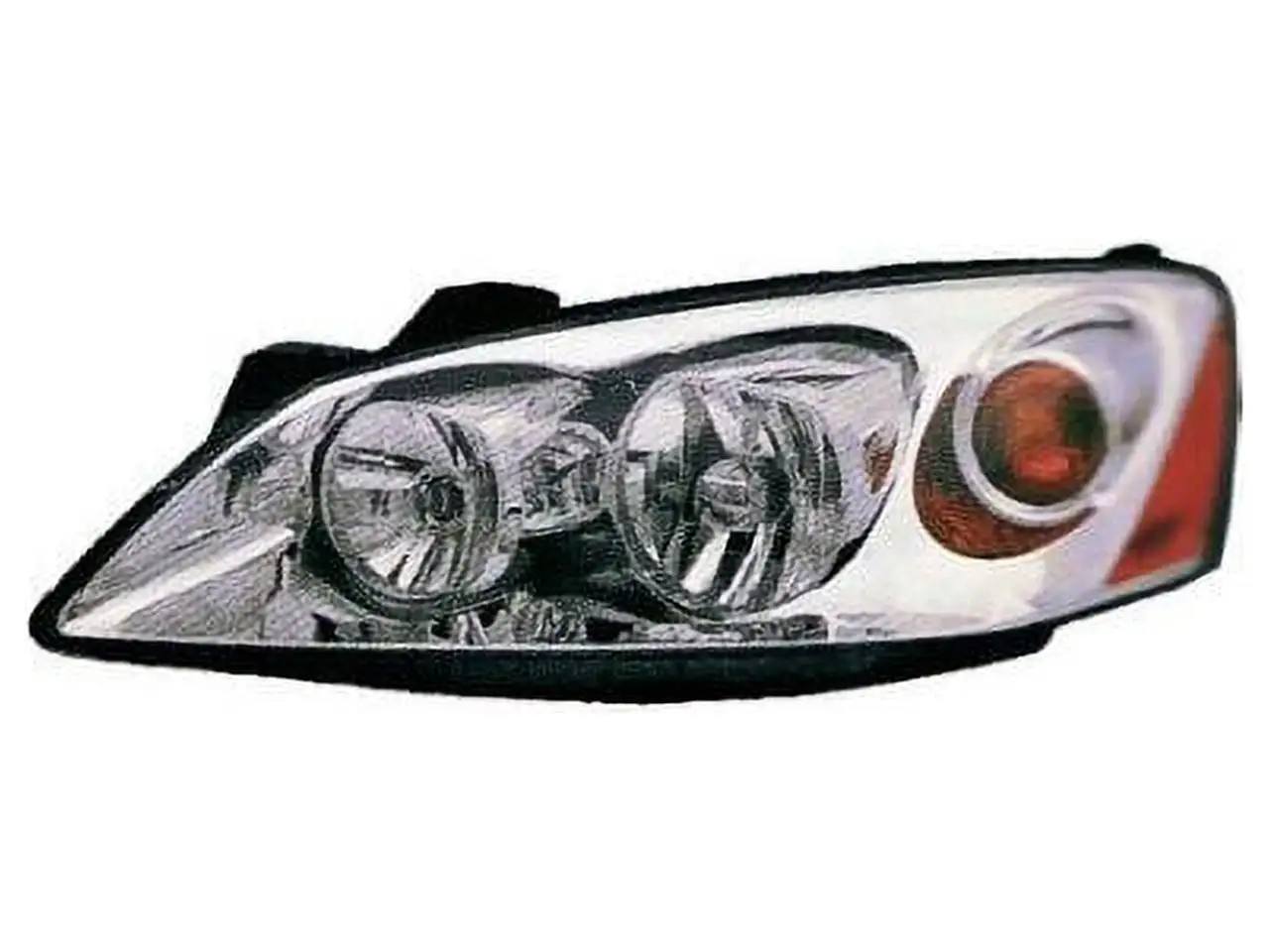 Left Driver Side Headlight Assembly with Amber Lens (without Wiring Harness) - Compatible with 2005 - 2010 Pontiac G6 2006 2007 2008 2009