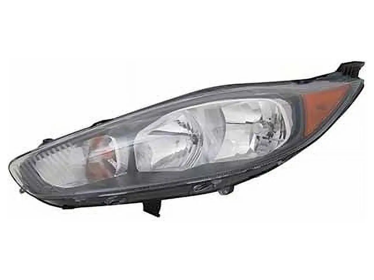 Left Driver Side Headlight Assembly - with Dark Trim - Compatible with 2014 - 2018 Ford Fiesta (Fits S / SE / ST Models) 2015 2016 2017 2019