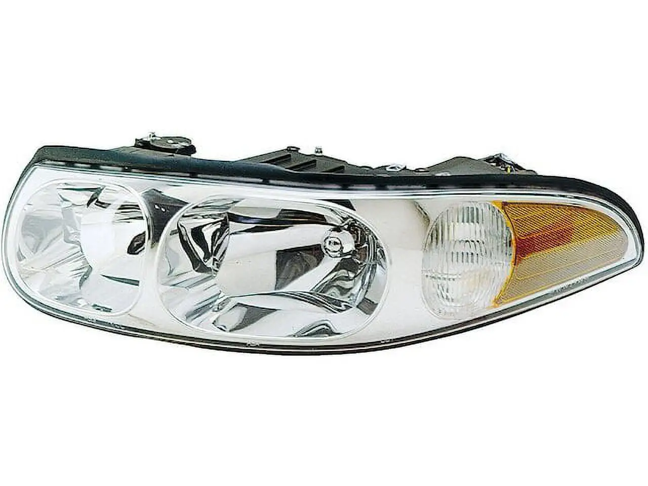 Left Driver Side Headlight Assembly - with Fluted High Beam Surface - Compatible with 2000 - 2005 Buick LeSabre Custom 2001 2002 2003 2004