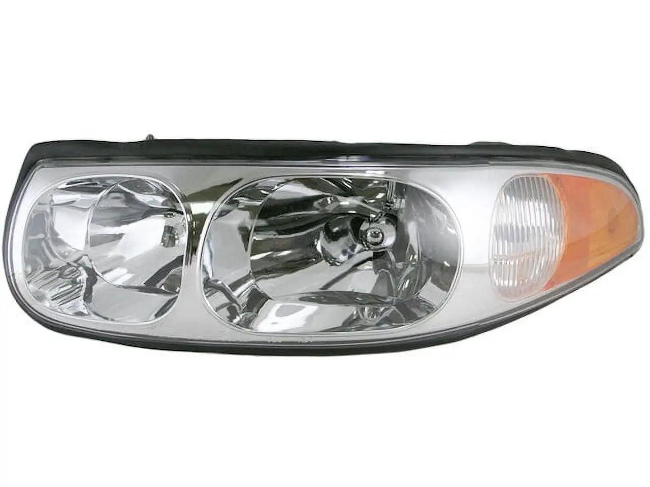 Left Driver Side Headlight Assembly - without Lined / Fluted Hi-Beam Lens - Compatible with 2000 - 2005 Buick LeSabre Custom 2001 2002 2003 2004