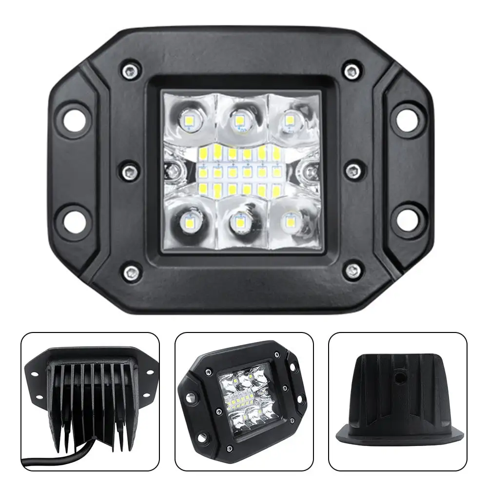 Lierteer 5 Flush Mount Led Work Light Bar Offroad 12V 24V Spot Flood Led Light Bar