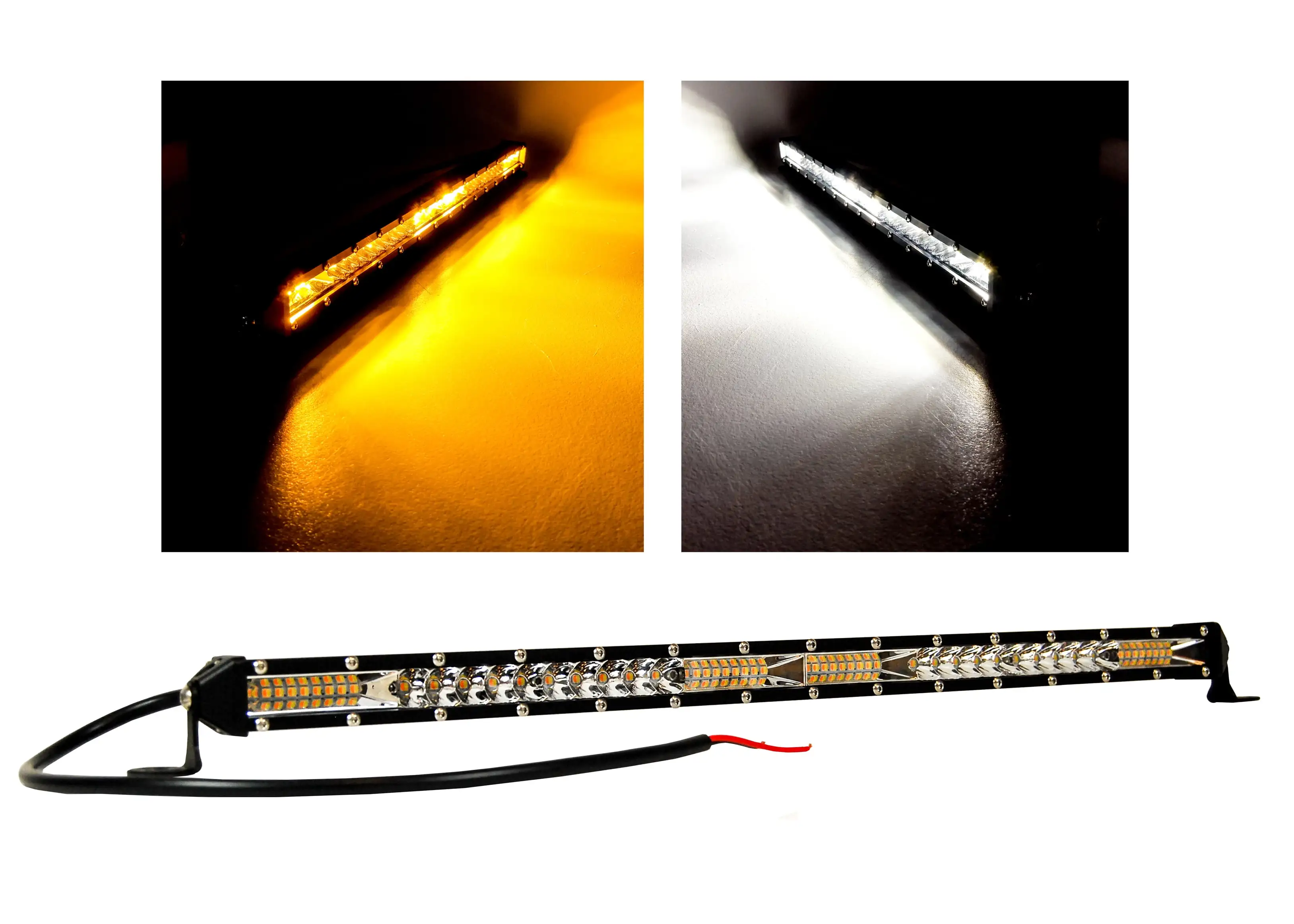 M-Series Ultra Slim High Output Osram LED Mini light bar 20 Amber & White LED