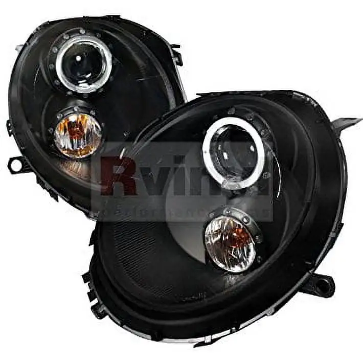 Mini Cooper 2007 2008 2009 2010 2011 Projector Headlights - Black