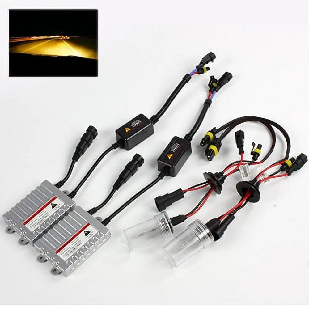 ModifyStreet? 9006/HB4 55W Hi-Power Slim AC Ballast Xenon HID Conversion Kit - 3000K Yellow